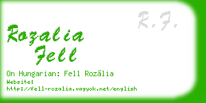 rozalia fell business card